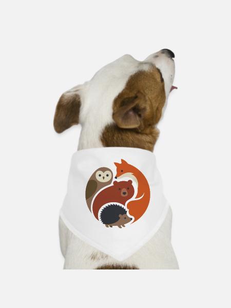 Aventure en plein air - Respectez les habitants - Bandana pour chien - blanc - Devant