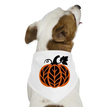 Kuerbis Herbstlaub Icon - Hunde-Bandana - Weiß - Vorne