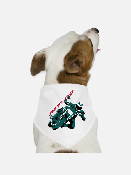 MT-09 - Hunde-Bandana - Weiß - Vorne
