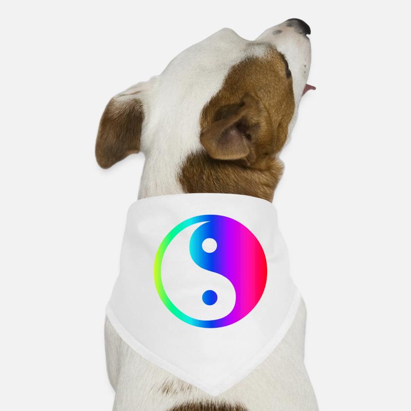 Regenbogen Ying Yang Hunde-Bandana