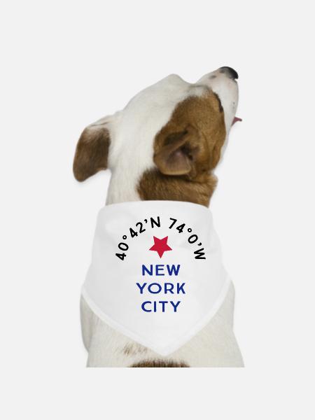 New York City - Bandana pour chien - blanc - Devant