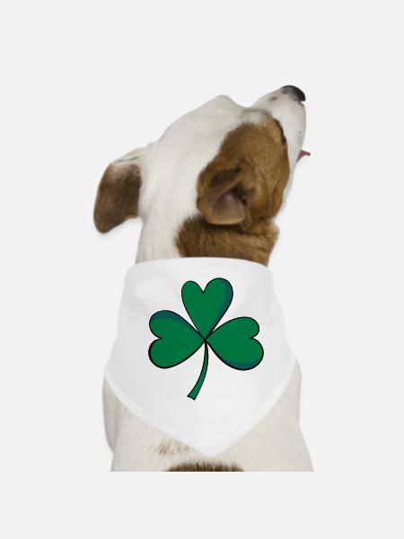 Clover - Dog Bandana - white - Front