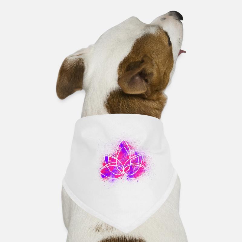 Fleur de Lotus Poudre rouge pourpre Bandana pour chien