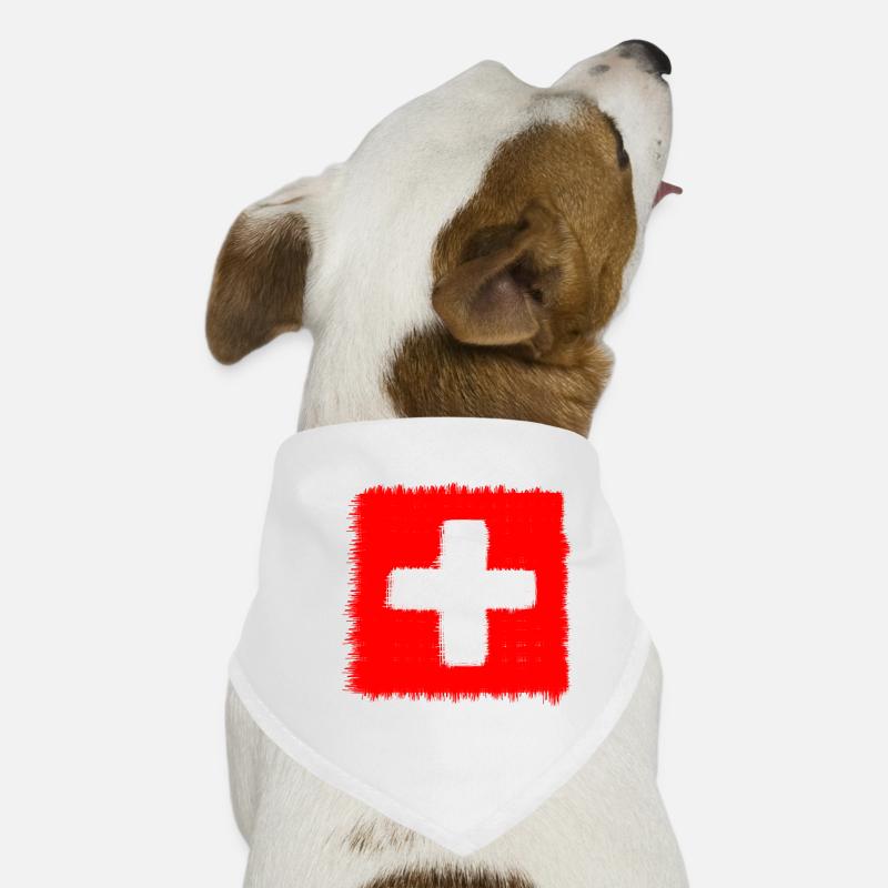 Swiss flag Dog Bandana