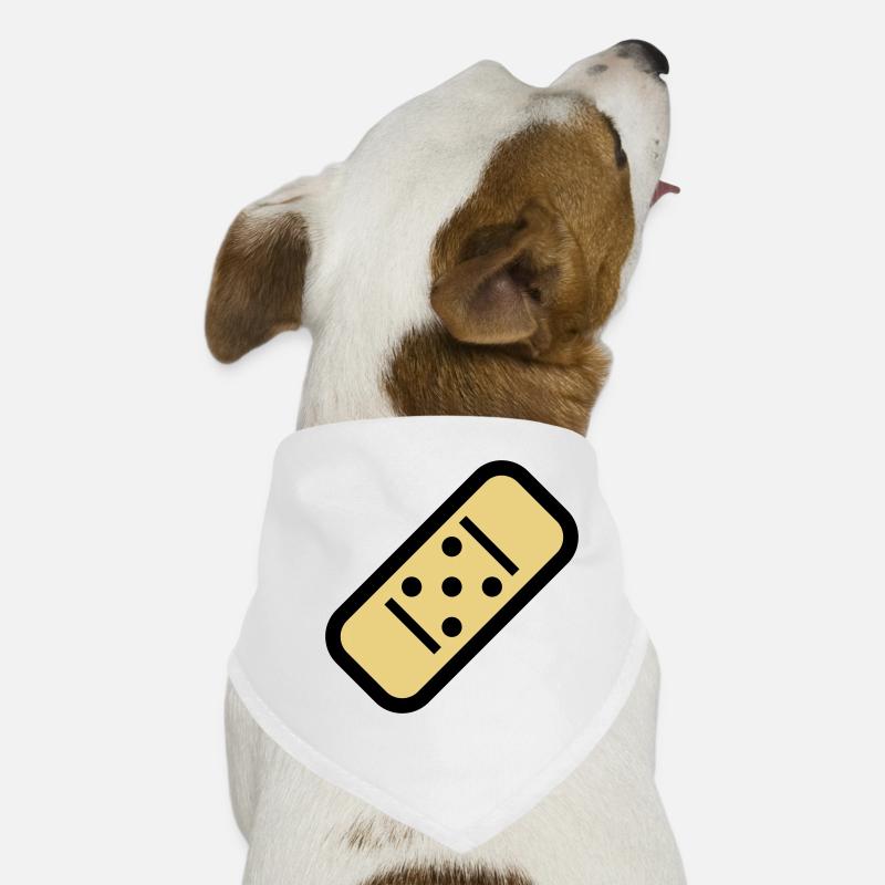 Plâtre de bande dessinée - Bandana pour chien - blanc