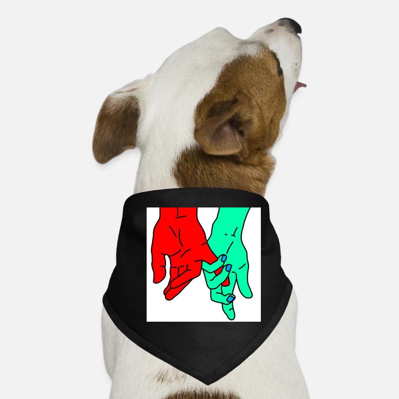 hands red green Hunde-Bandana