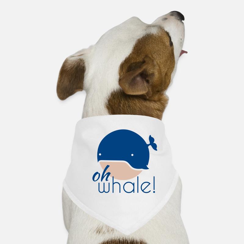 Oh whale! - Hunde-Bandana - Weiß