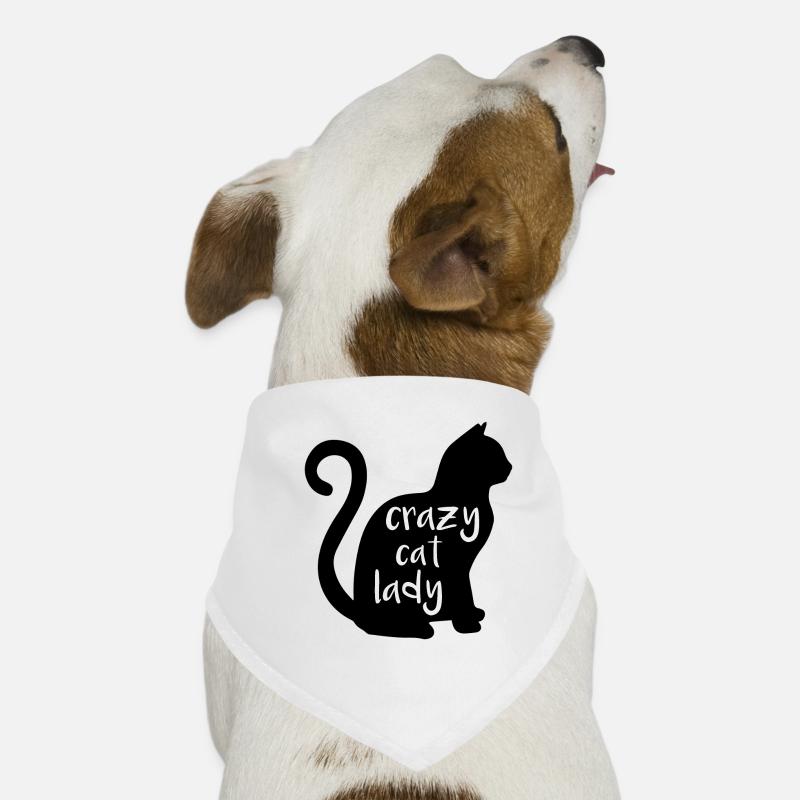 Dame de chat fou Bandana pour chien