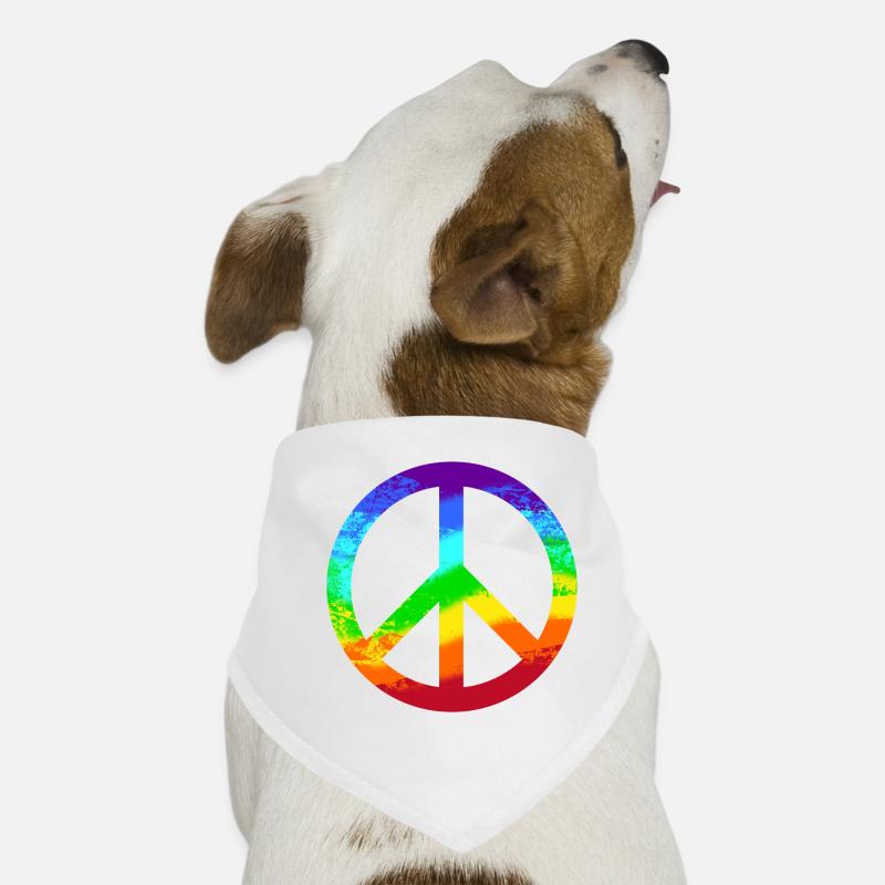 Peace-Zeichen Regenbogen Toleranz Frieden Graffiti Hunde-Bandana
