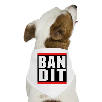 bandit dieb crime criminal aufkleber hooligan gang - Hunde-Bandana - Weiß - Vorne
