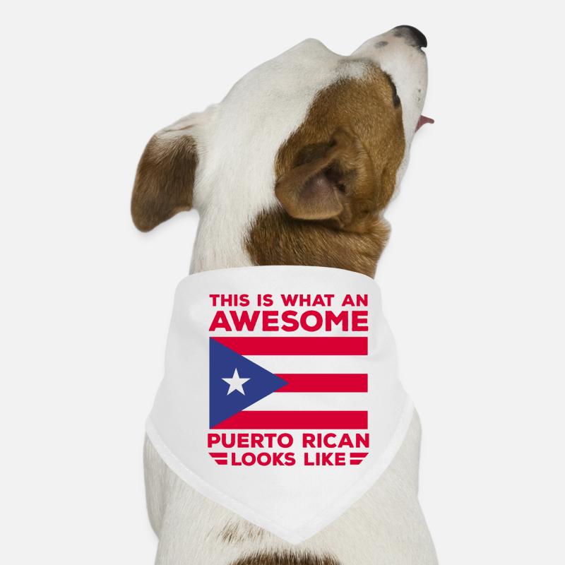 Drapeau de Porto Rico Bandana pour chien