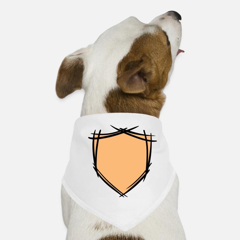 Schild / Wappen Symbol. Hand gezeichnet. Vorlage Hunde-Bandana