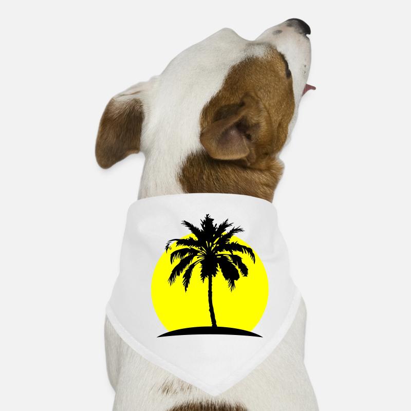 Palme Silhouette Symbol Hunde-Bandana