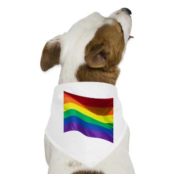Pride-Monats-Parade LGBTQIA-Flagge - Hunde-Bandana - Weiß - Vorne