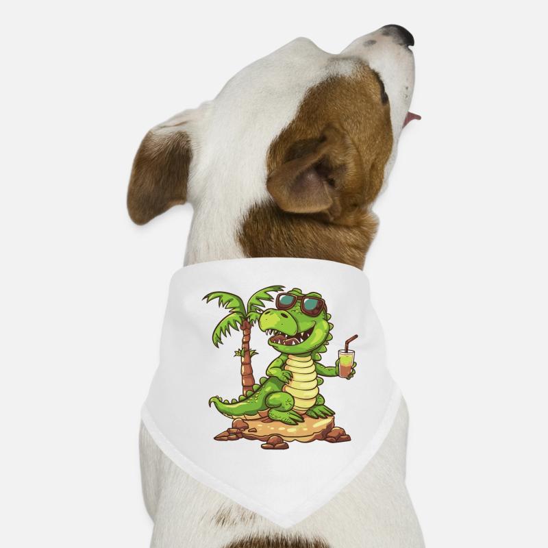 Alligator Summer Beach Vacation Dog Bandana