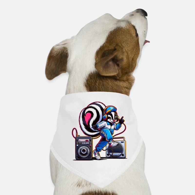 Stylish skunk character in hip-hop outfit Dog Bandana