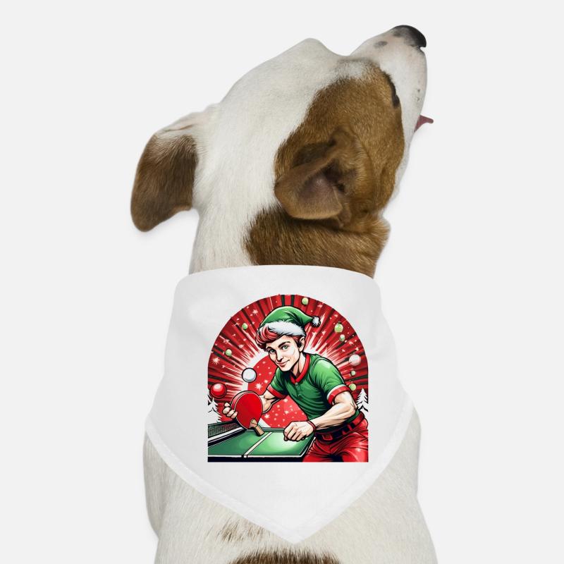 Christmas Elf Table Tennis Dog Bandana