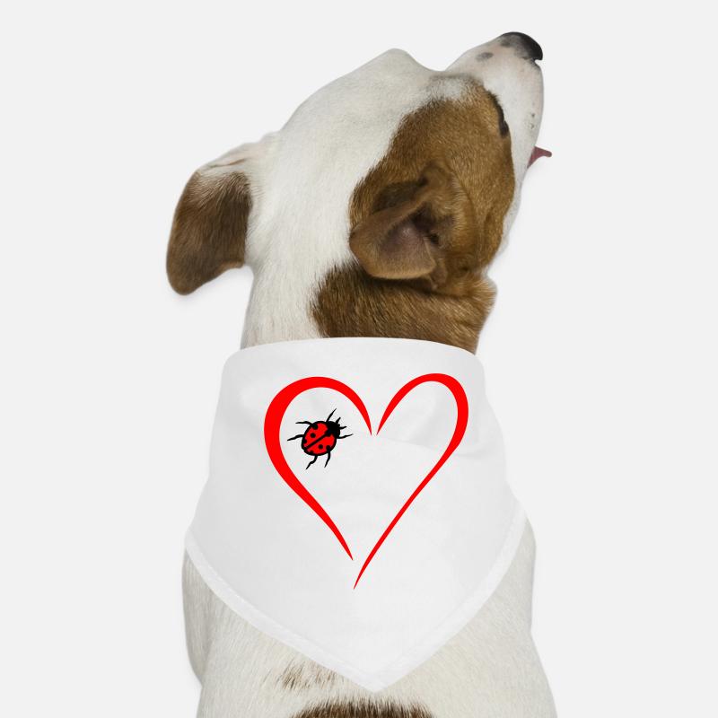 Coeur avec coccinelle Bandana pour chien