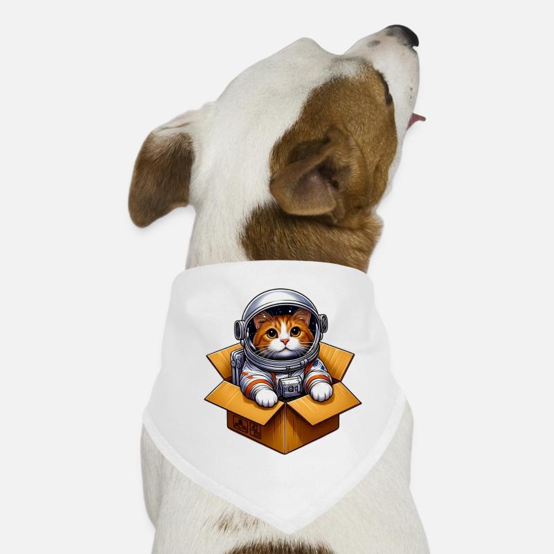 Astronaut Cat Dog Bandana