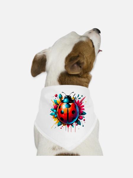 Coccinelle - Bandana pour chien - blanc - Devant