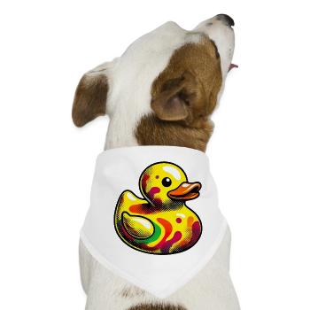 Ente Ente Ente Ente Ente - Hunde-Bandana - Weiß - Vorne