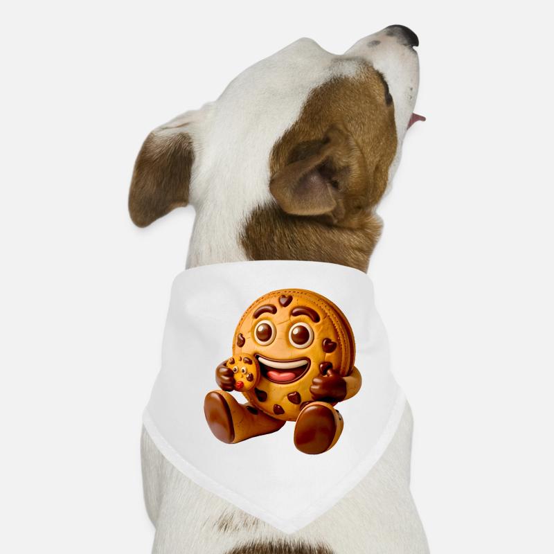 Cookie Charakter - Hunde-Bandana - Weiß