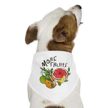 More Fruits, leckeres Obst - Hunde-Bandana - Weiß - Vorne