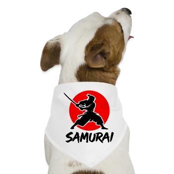 Samurai - Hunde-Bandana - Weiß - Vorne