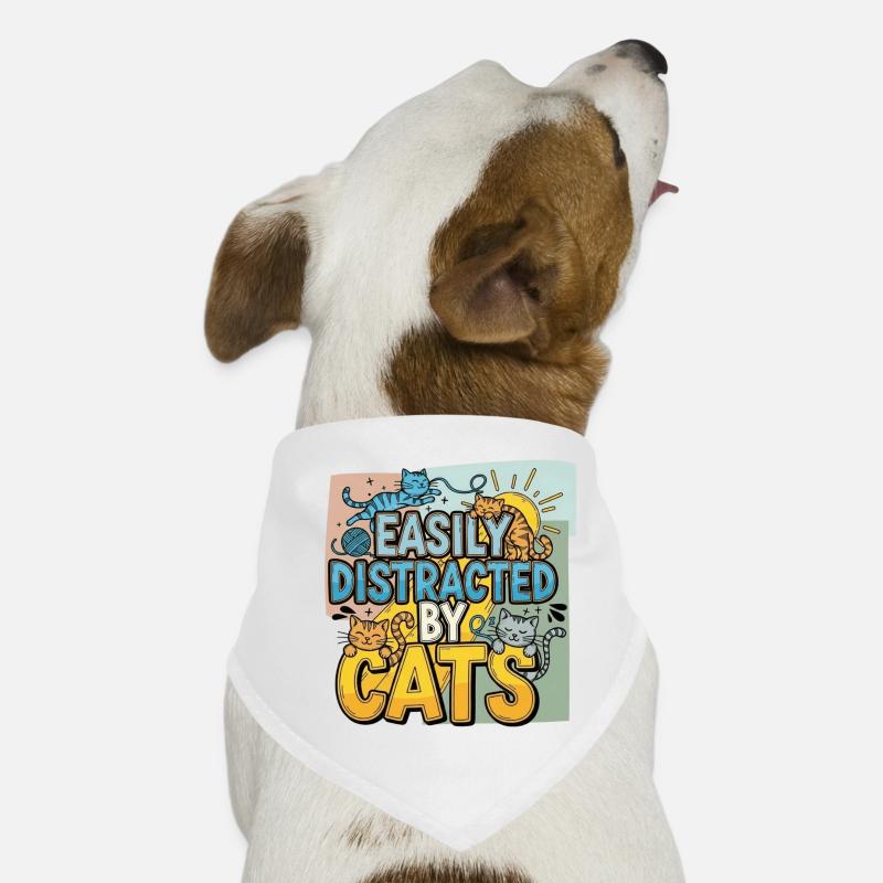 Facilement distrait par les chats Bandana pour chien