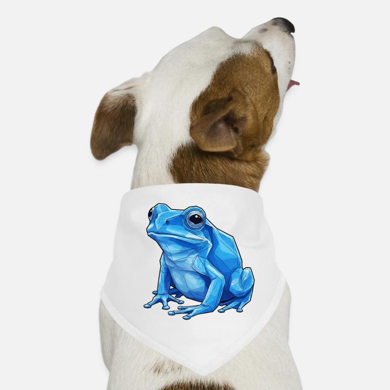 Grenouille bleue géométrique Bandana pour chien