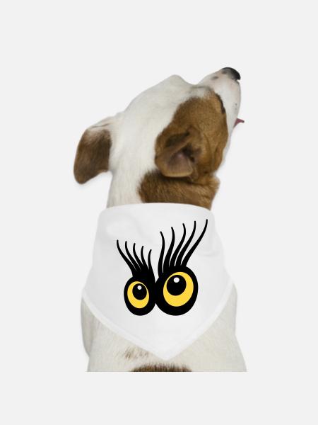 Eyes - Dog Bandana - white - Front