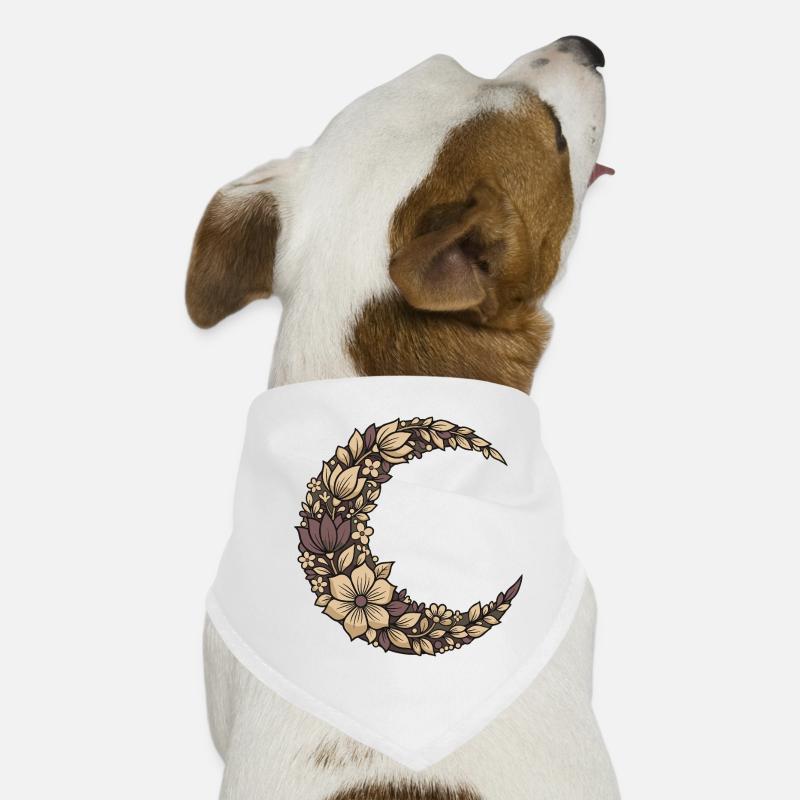 Flower Crescent Wreath Dog Bandana