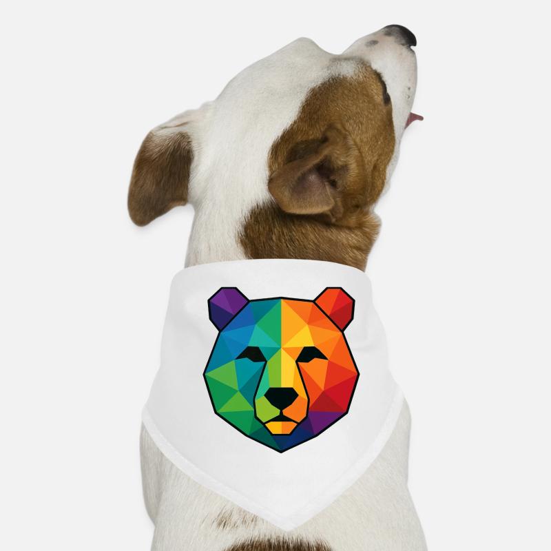 Ours low poly pop art coloré Bandana pour chien