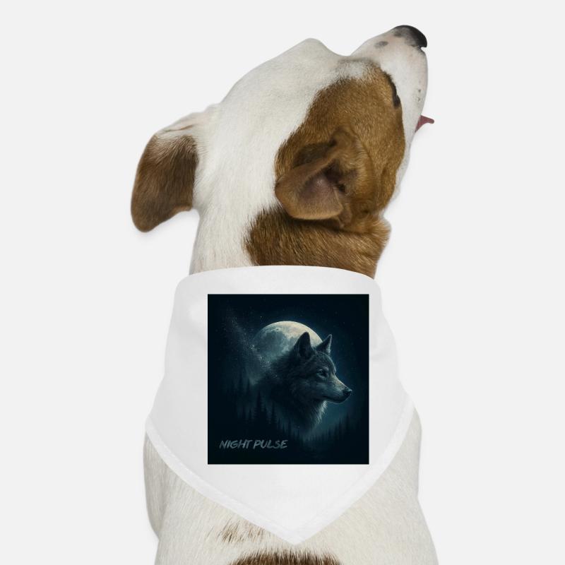 Der Wolf in der Monddämmerung Hunde-Bandana