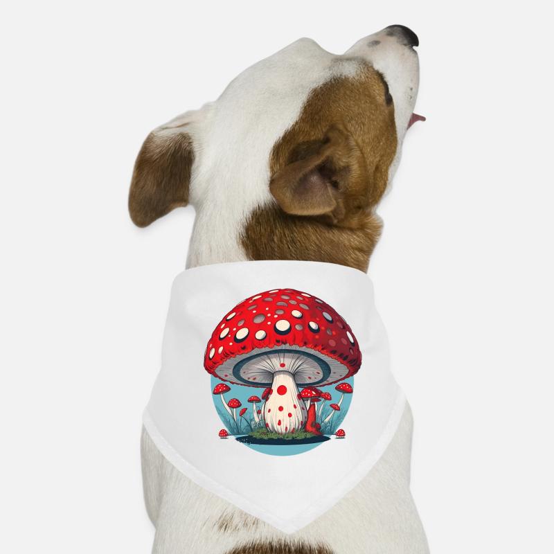 Red Mushroom - Toadstool - Lucky Mushroom Dog Bandana