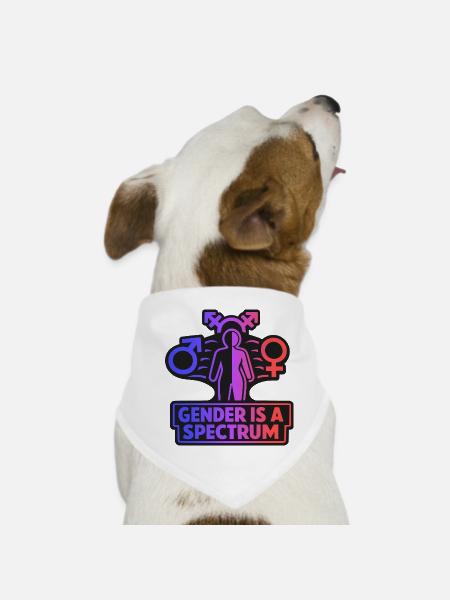Déclaration de la Diversité du symbole du spectre du genre - Bandana pour chien - blanc - Devant