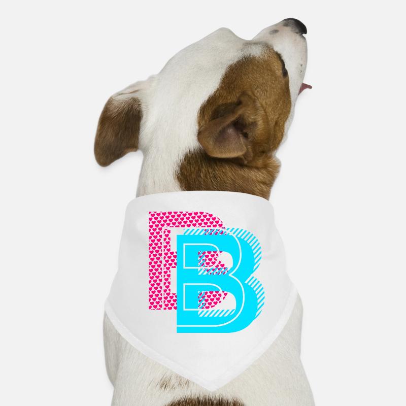 Initial letter B Dog Bandana