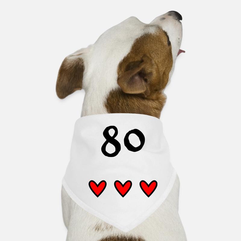 80 ANS. 80e ANNIVERSAIRE. ANNIVERSAIRE 80 ANS Bandana pour chien