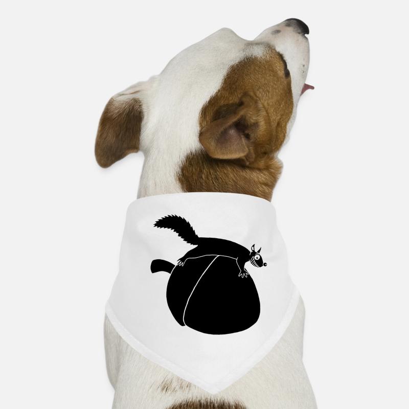 L'écureuil contre le gland (noir) Bandana pour chien