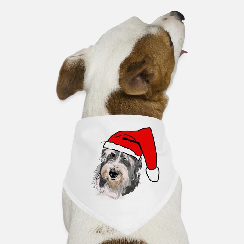 Collie barbu - Bandana pour chien - blanc