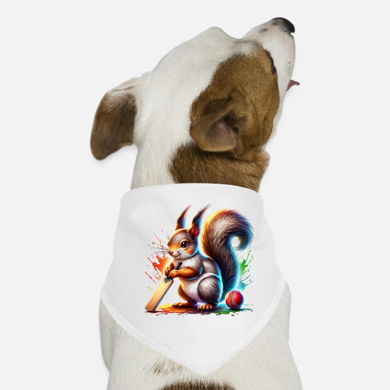 Cricket Sport Eichhörnchen Nüsse Tierliebe Hunde-Bandana