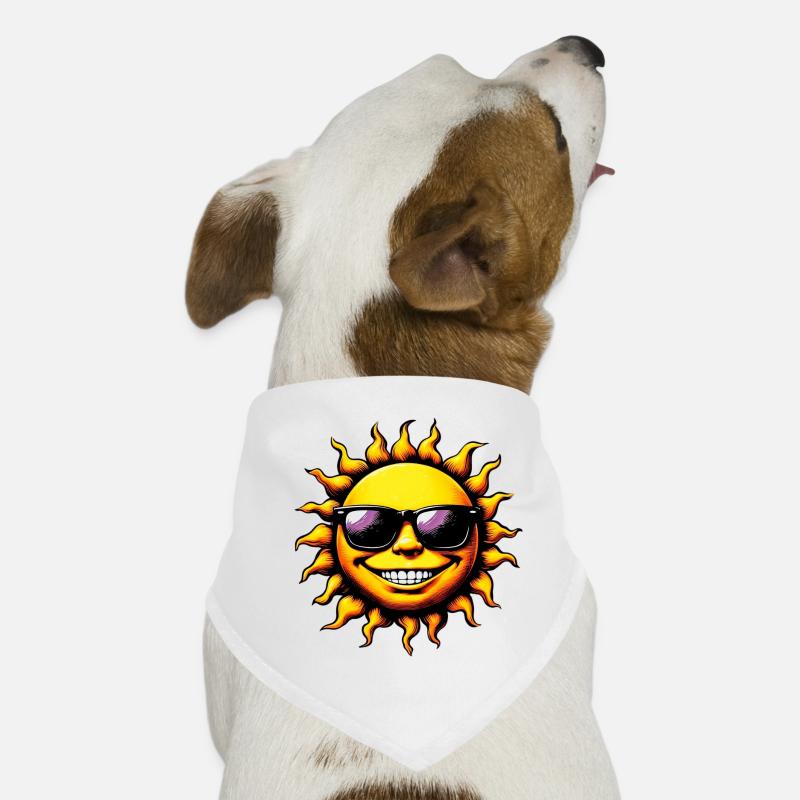 Sun with Sunglasses Dog Bandana