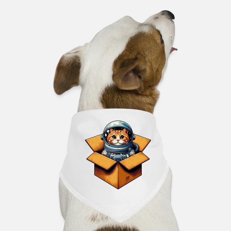 Astronaut Cat Dog Bandana