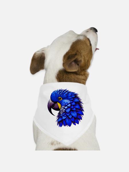 Perroquet - Bandana pour chien - blanc - Devant