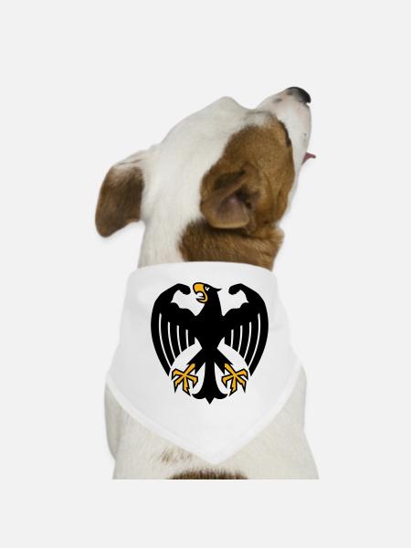 German Fitness Federal Eagle with Muscles - Dog Bandana - white - Front