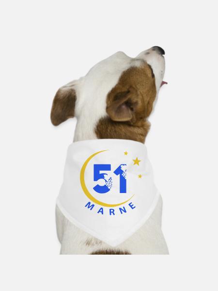 51 - Bandana pour chien - blanc - Devant