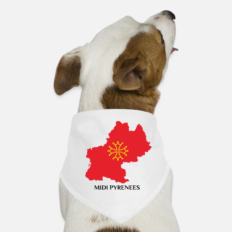 Map of the Midi-Pyrénées Dog Bandana
