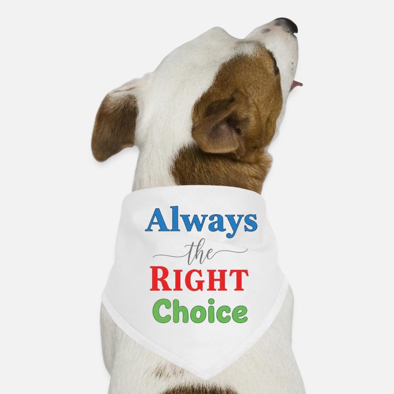 Vivid Multicolour Typography Design - Dog Bandana - white