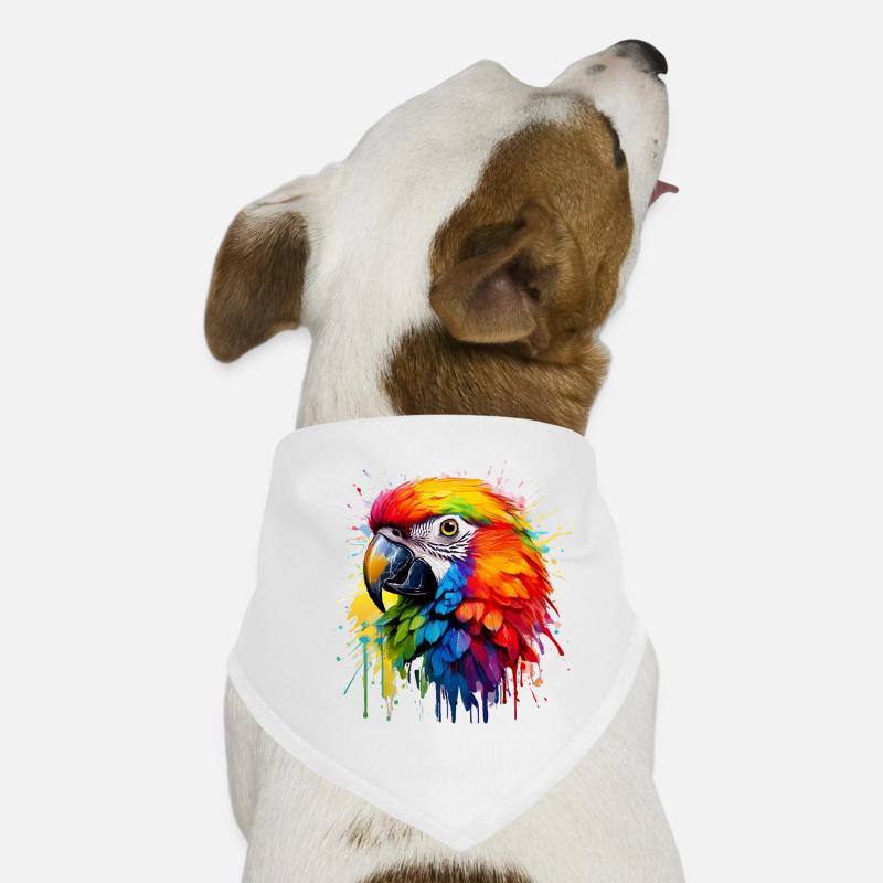 Bunter Paradiespapagei Splash Hunde-Bandana