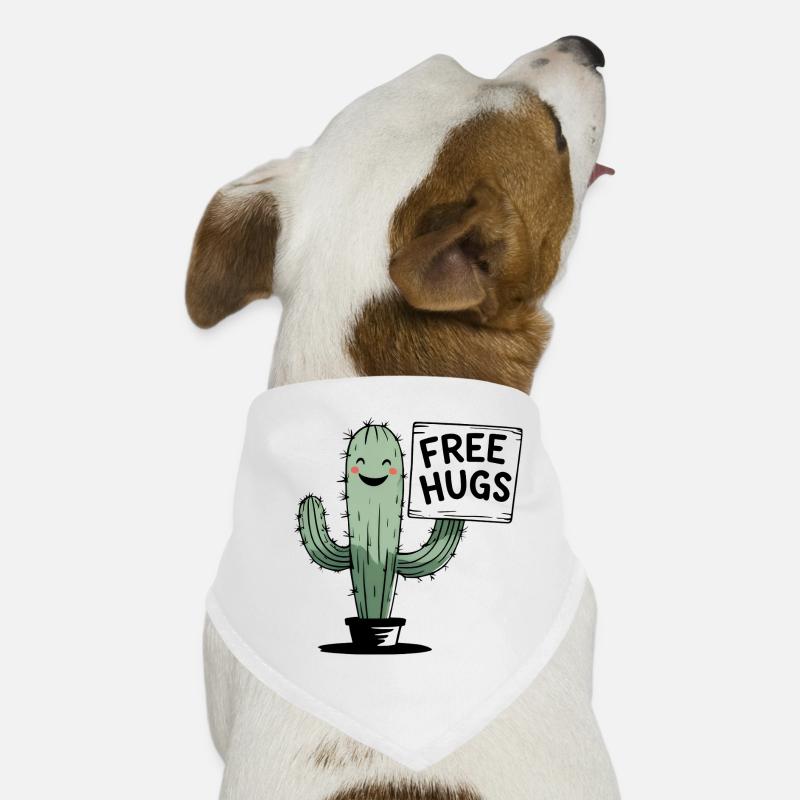 Cactus avec signe de câlins gratuits Bandana pour chien